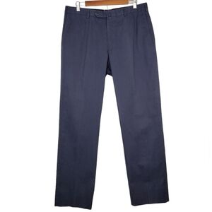Ermenegildo Zegna Men's Blue Cotton Office Business Dress Pants Size 52R
